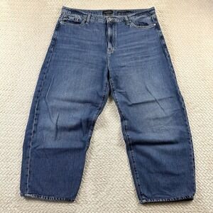 Banana Republic Barrel High rise Jeans Women's 32S Wide Leg Baggy 90's Skater
